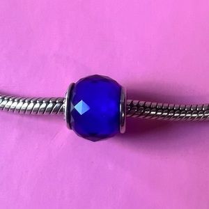 Pandora Geometric Facets Bead Blue